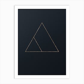 Abstract Geometric Gold Glyph on Dark Teal n.0202 Art Print
