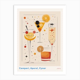 Art Deco Spirtz Inspired Cocktail 1 Poster Art Print