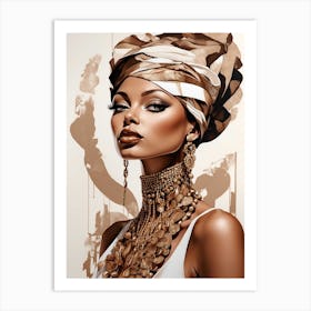 Beautiful African Woman Canvas Print Art Print