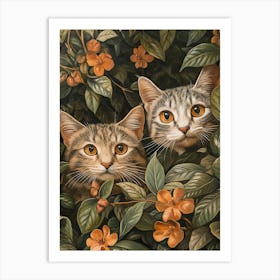 Two Cats In The Bush Art Print