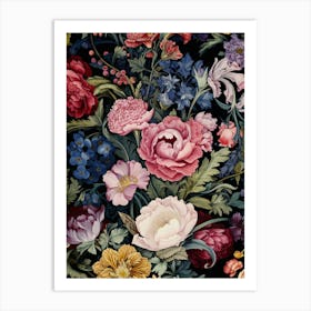 Floral Wallpaper 24 Art Print