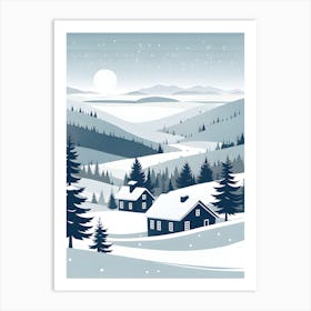 Christmas snow 4 vector art Art Print