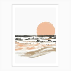 Sunset At The Beach Canvas Print Art Print