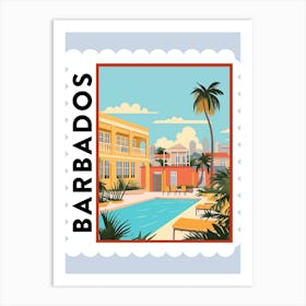 Barbados 1 Travel Stamp Poster Art Print