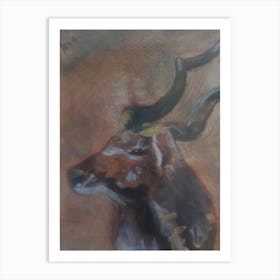 Kudu hiding Art Print
