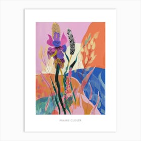 Colourful Flower Illustration Poster Prairie Clover 3 Art Print