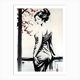 Traditional Geisha Art 1 Art Print