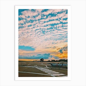 Sunset At The Airport Art Print