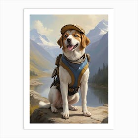 Beagle Explorer Dog Lover Art Print