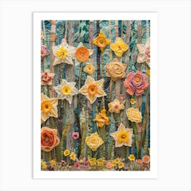 Daffodil Knitted In Crochet 7 Art Print