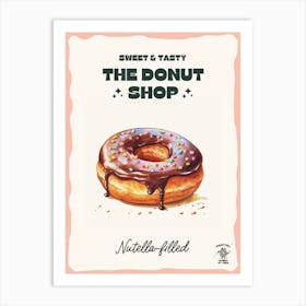 Nutella Filled Donut The Donut Shop 4 Art Print