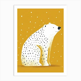 Yellow Polar Bear 3 Art Print