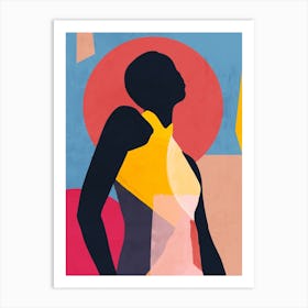 Abstract Art Sunset Girl 2 Art Print