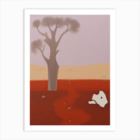 Simpson Desert   Australia, Contemporary Abstract Illustration 4 Art Print