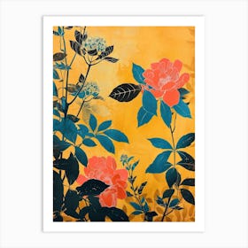 Hokusai  Great Japan Flowers Japanese 2 Art Print