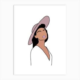 Beautiful woman wearing hat | Popart, Fashion, Woman, Hat, Bold, Abstract, Colorful, Style, Aesthetic, Chic, Modern, Art Art Print