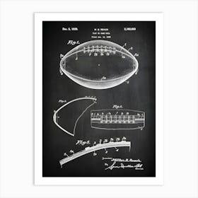 Football Game Ball Patent Print Football Gifts Football Patent Football Poster Football Art Football Decor Vintage Football Sf0531 Art Print