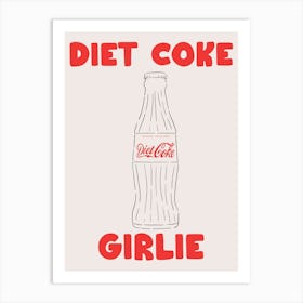 Diet Coke Lover Red Kitchen Art Print