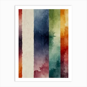 Watercolor Stripes Art Print