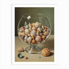 Seashells In A Bowl no1 Art Print