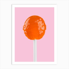 Orange Lollipop Art Print