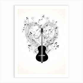 Musical Note Hearts 2 Art Print