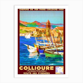 Collioure Pyrenees France Art Print