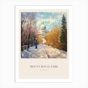 Mount Royal Park Montreal Canada Vintage Cezanne Inspired Poster Art Print
