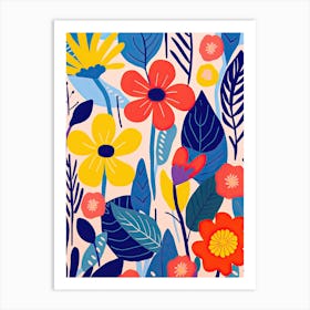 Flowers 12, Matisse style, Floral Art Print