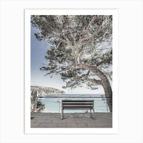 Bench By The Sea Mallorca Art Print