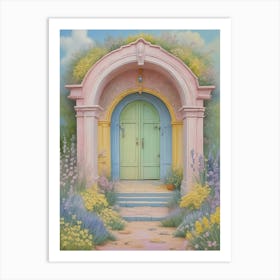 Secret Pastel Doorway To The Garden Art Print