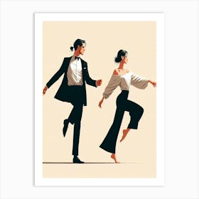 Couple Dancing In Tuxedo Art Print