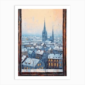 Winter Cityscape Cologne Germany 1 Art Print