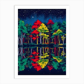 Forest watercolors art Poster