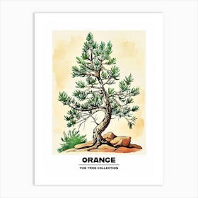 Orange Tree Storybook Illustration 1 Poster Art Print