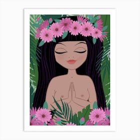 Tropical Namaste Art Print