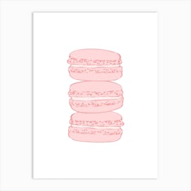 Rose Macarons Art Print