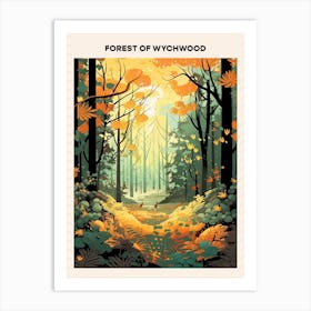 Forest Of Wychwood Midcentury Travel Poster Art Print