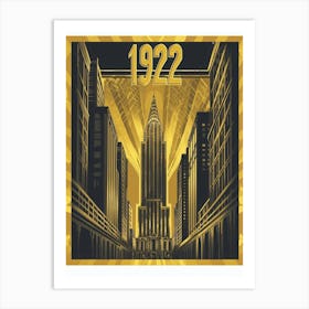 Aihrgdesign A Vintage Poster Showcasing Art Deco Architecture 29ab8674 B2e7 40c7 Abd3 Cc0a1d29ae62 2 Art Print