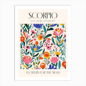 Flowers For The Signs Scorpio Zodiac Sign Art Print