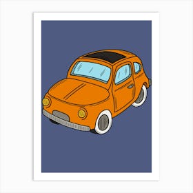 Orange Car Art Print