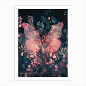 Pink Butterfly Art Print