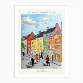 Poster Of Dublin, Dreamy Storybook Illustration 3 Art Print