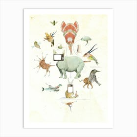 Fab Creature Mix · Evolution 2 Art Print