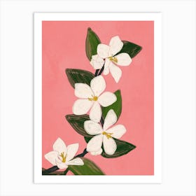Blooming Branch Pink Art Print