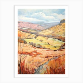 Autumn National Park Painting Brecon Beacons National Park Wales 2 Art Print