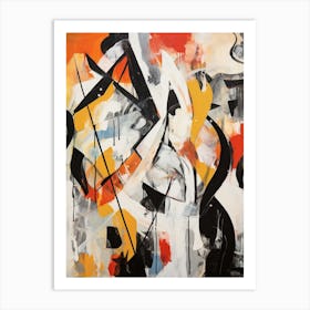 Vibrant Contrasts Abstract Art Print