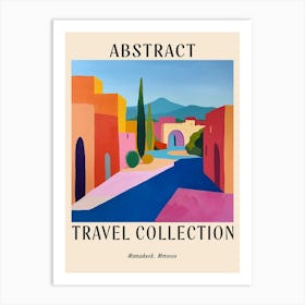 Abstract Travel Collection Poster Marrakech Morocco 8 Art Print