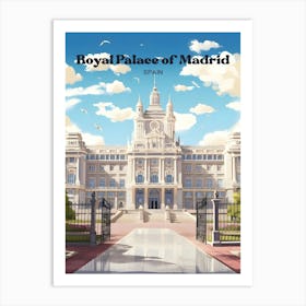 Royal Palace of Madrid Spain Spanish Royal Modern Travel Art Art Print