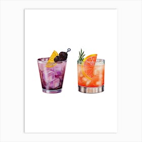 Cocktail Set. Las Vegas Art Print
